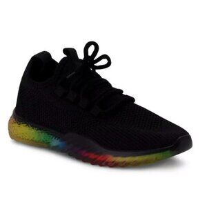 NWOT Wanted Women's Felicity Stretch Knit Sneakers Size 7 Rainbow sole